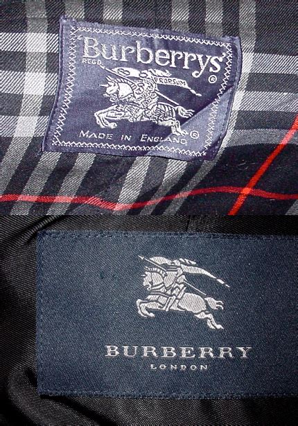 burberry label says made in london|difference between burberry labels.